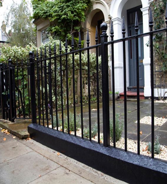 metal gate and railing