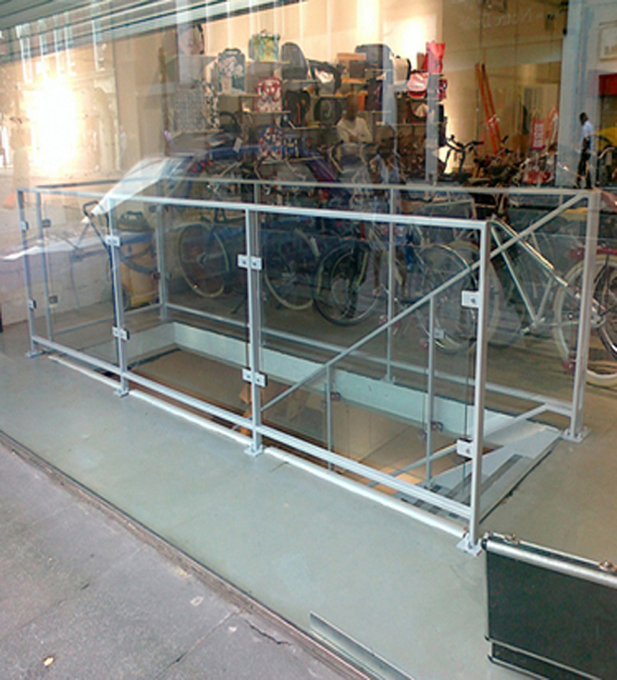 steel glass balustrade